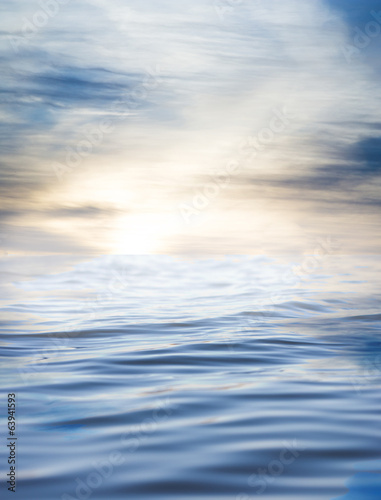 clouds with reflection on water