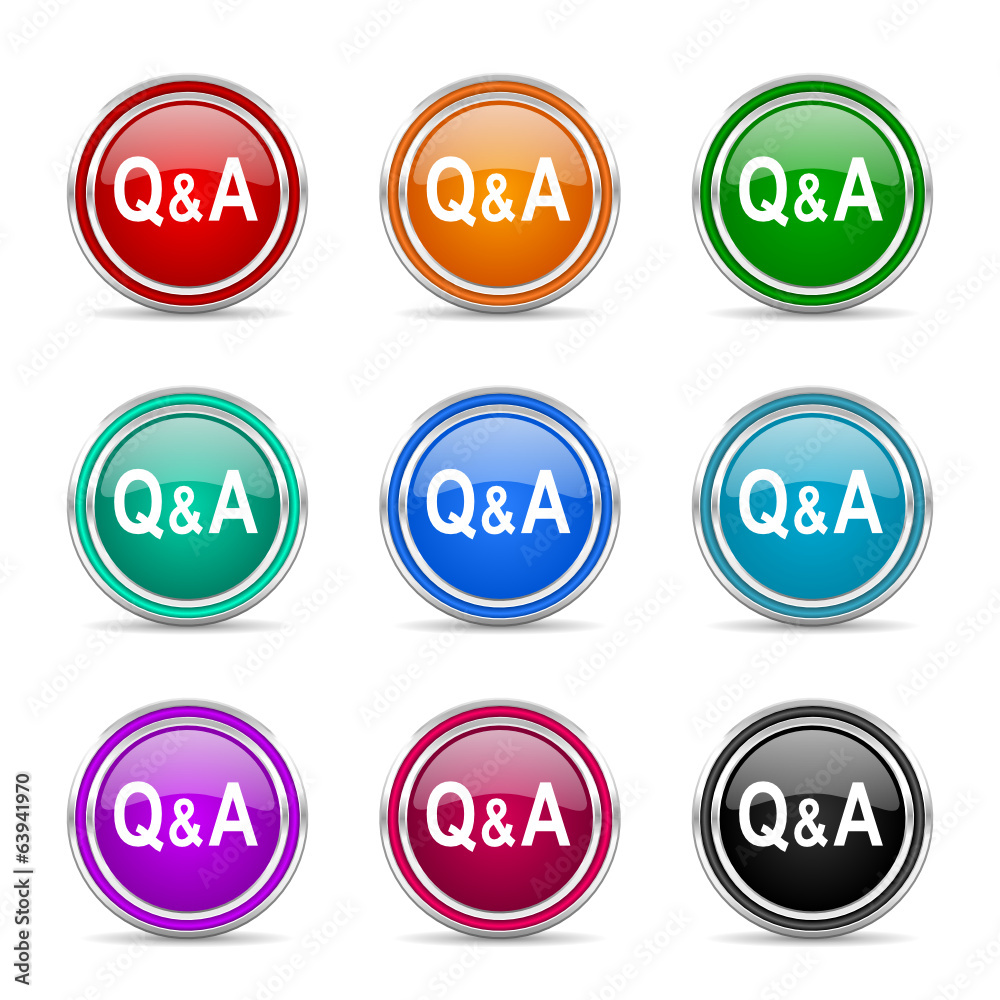 question answer icon vector set
