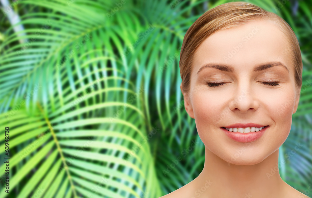 face of beautiful woman with closed eyes face of beautiful woman with closed eyes