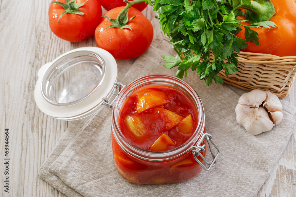 letcho in a glass jar letcho in a glass jar