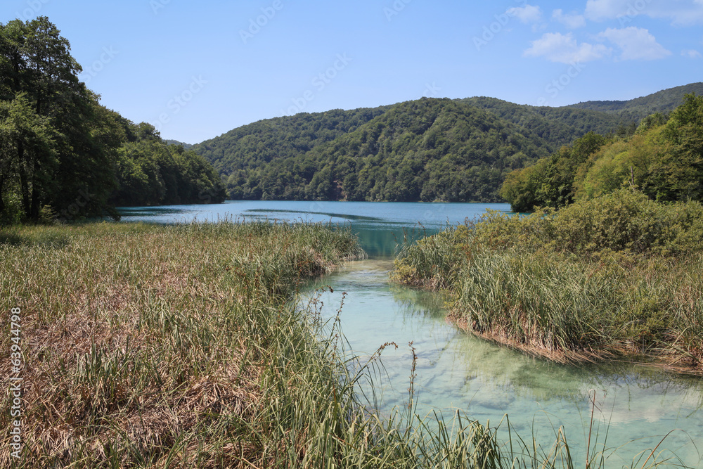 Natural landscape in Plitvice Lakes National Park, Croatia