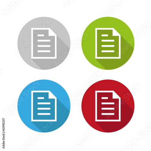 Vector modern circle icon document