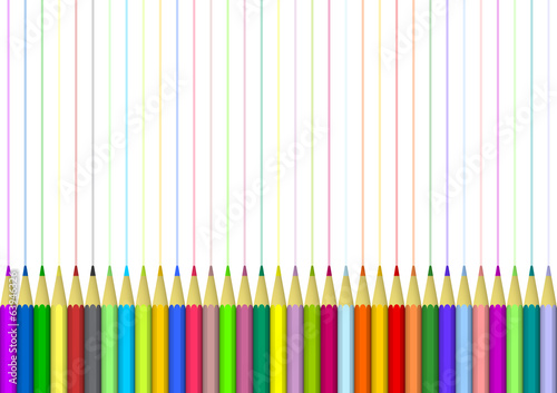 Background with colored pencils