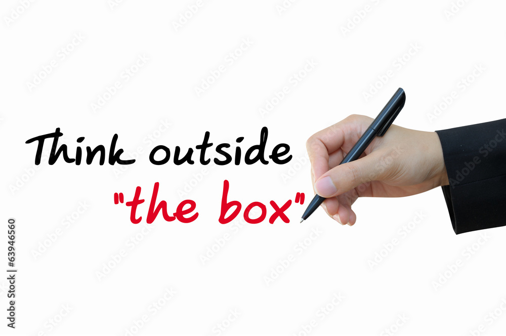 Think outside box, initiative idea for business concept Think outside box, initiative idea for business concept