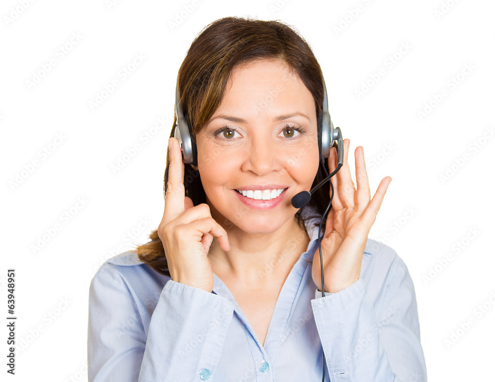 Portrait , headshot Happy, smiling customer representative Portrait , headshot Happy, smiling customer representative
