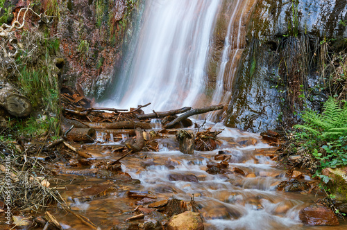 Rexío waterfall in Folgoso do Courel (or Caurel), Lugo, Spain photo