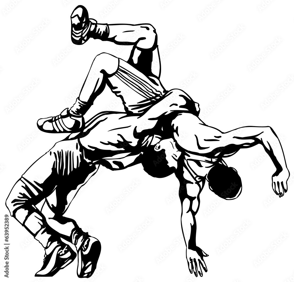 Greco-Roman wrestling - obrazy, fototapety, plakaty 