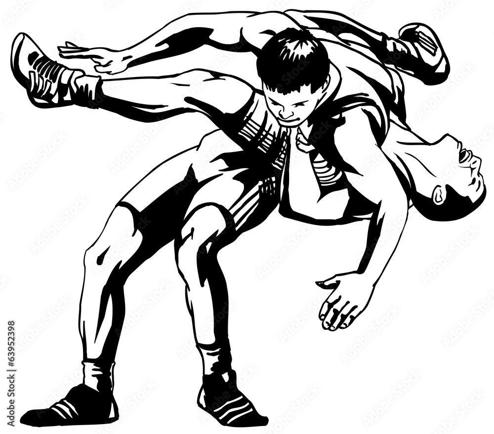 Obraz premium Greco-Roman wrestling