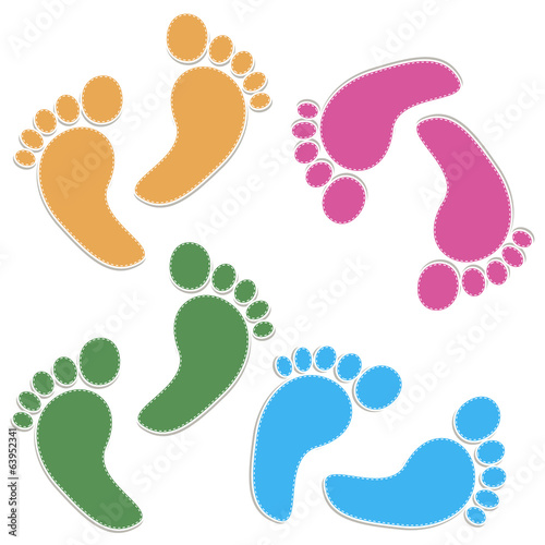 Colorful footprint design