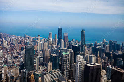 Chicago Skyline Aerial View