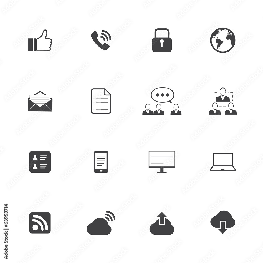 Black and White Internet icons set,Vector EPS10 Black and White Internet icons set,Vector EPS10