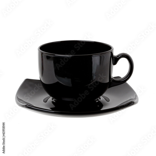 Black Cup of coffee isolated on white