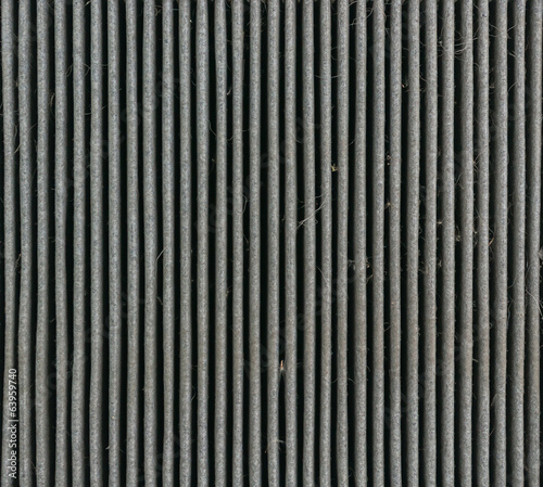 Close up at dirty car air filter.