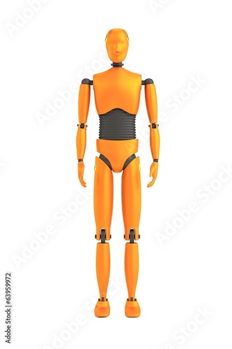 realistic 3d render of crash dummy