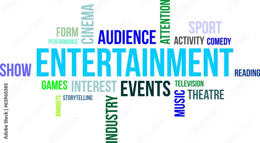 Fototapeta premium word cloud - entertainment