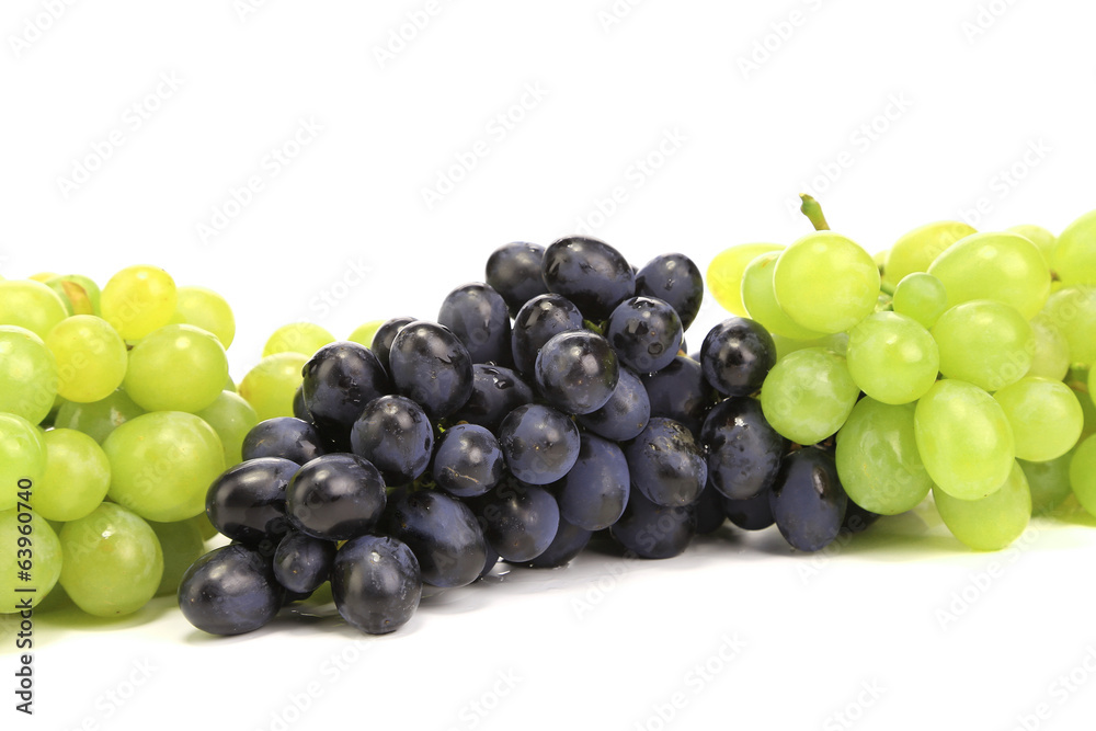 Bunch of ripe green and red grapes. Bunch of ripe green and red grapes.