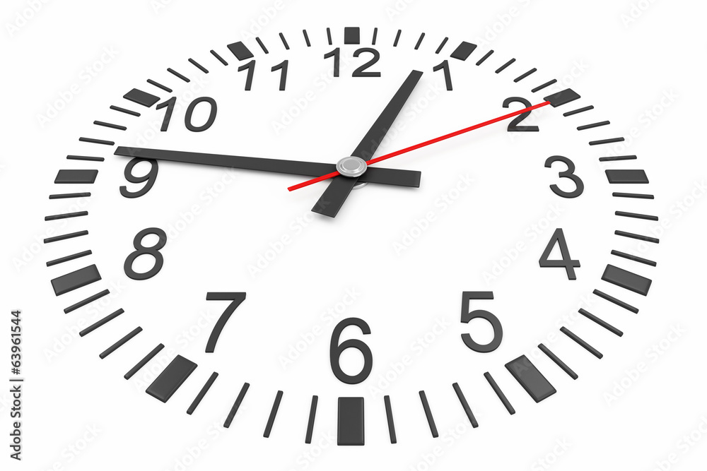 Clock isolated on white background Clock isolated on white background