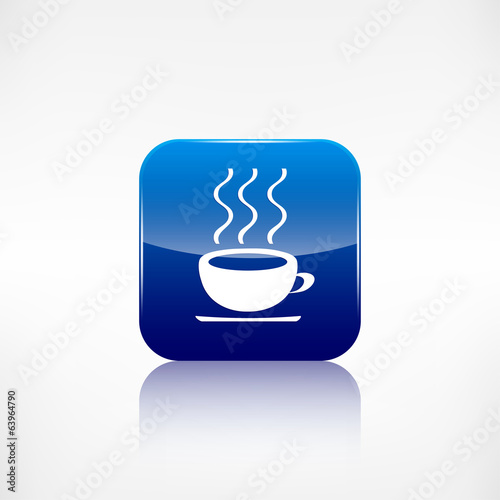 Hot drink web icon. Application button.