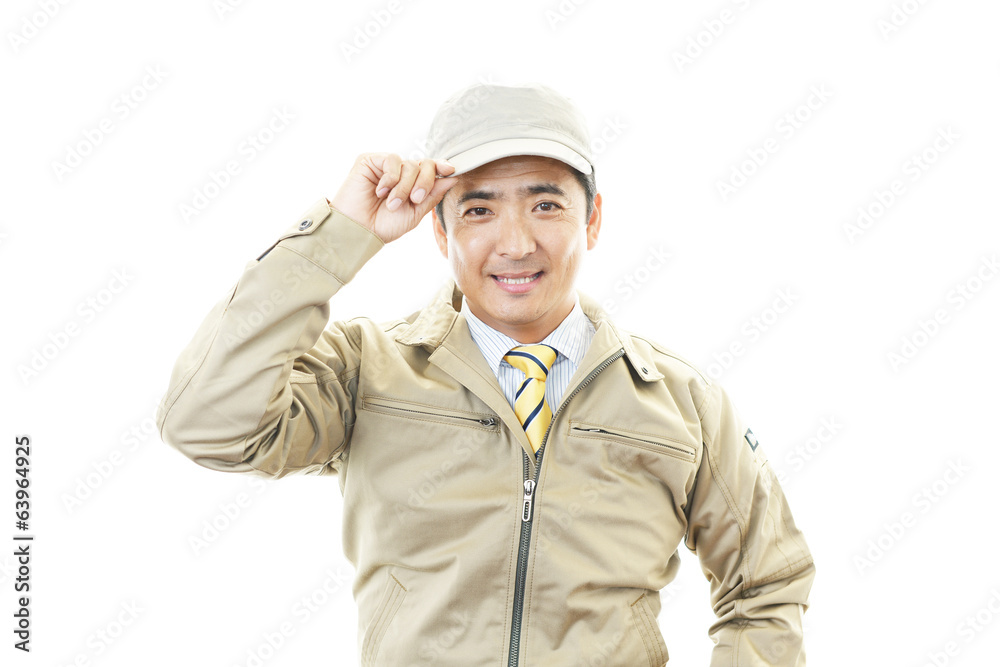 笑顔の労働者 笑顔の労働者
