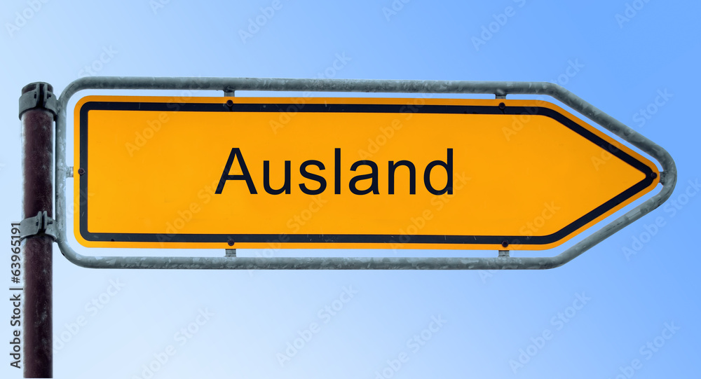 Strassenschild 6 - Ausland