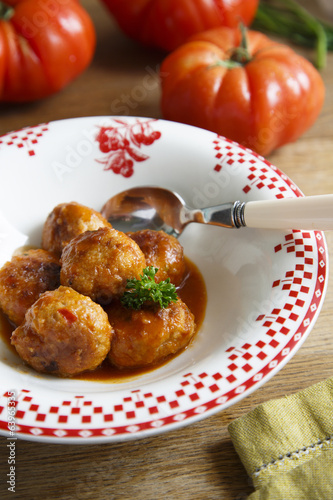 Wallpaper Mural Meatballs with tomato sauce Torontodigital.ca