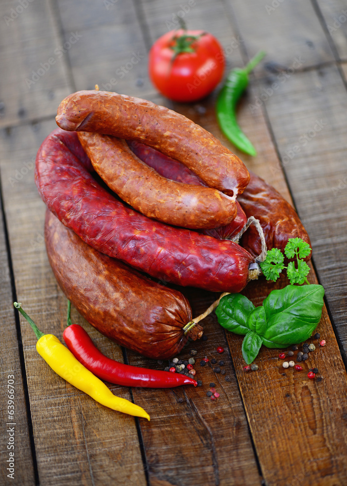Wurst, Gewürze Wurst, Gewürze