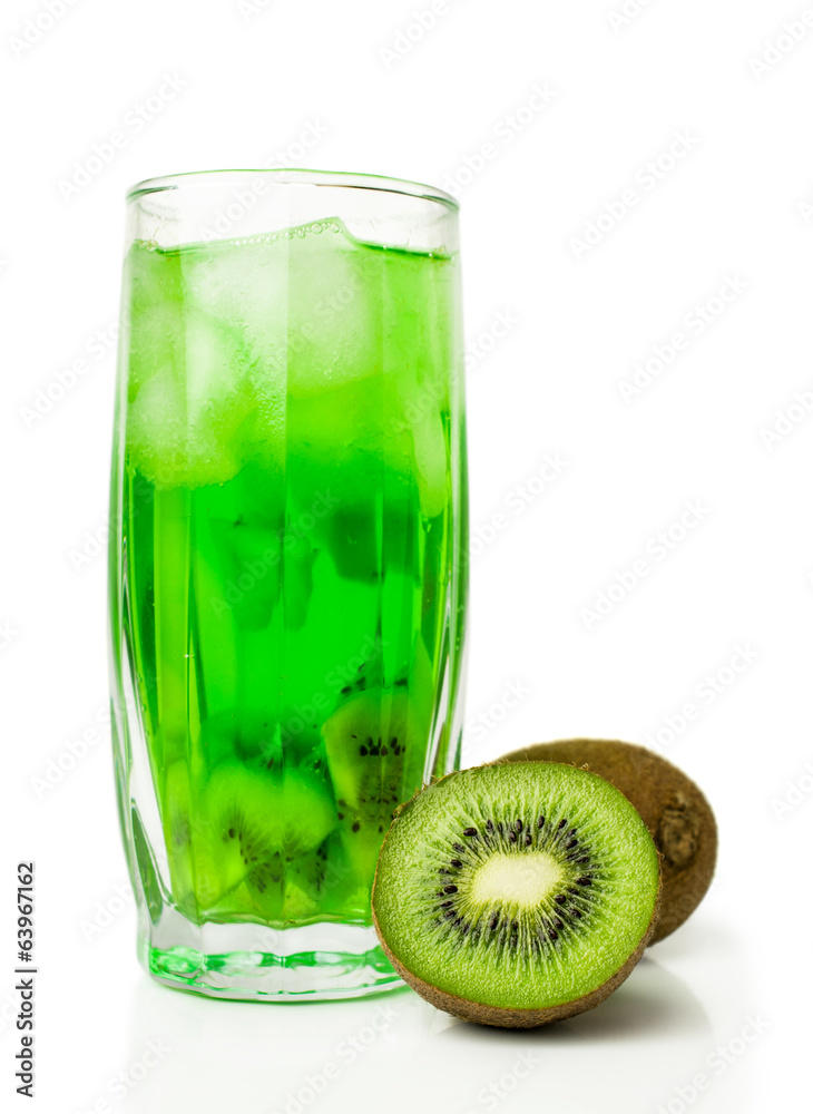 kiwi juice with ice and fresh fruit kiwi juice with ice and fresh fruit