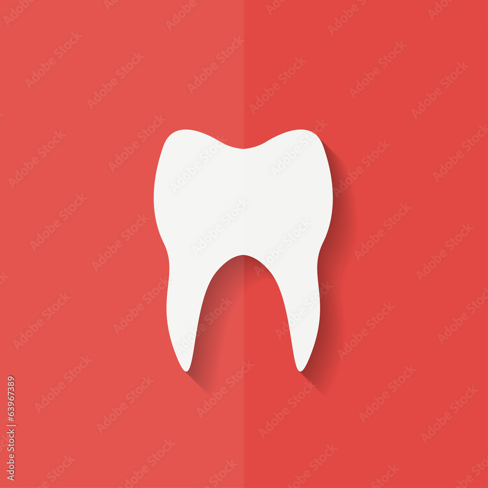 Tooth web icon. Flat design. Tooth web icon. Flat design.