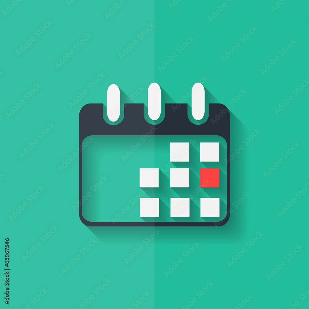 Calendar organizer icon. Date symbol. Flat design. Calendar organizer icon. Date symbol. Flat design.