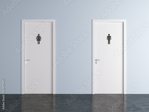 toilet doors for male and female genders