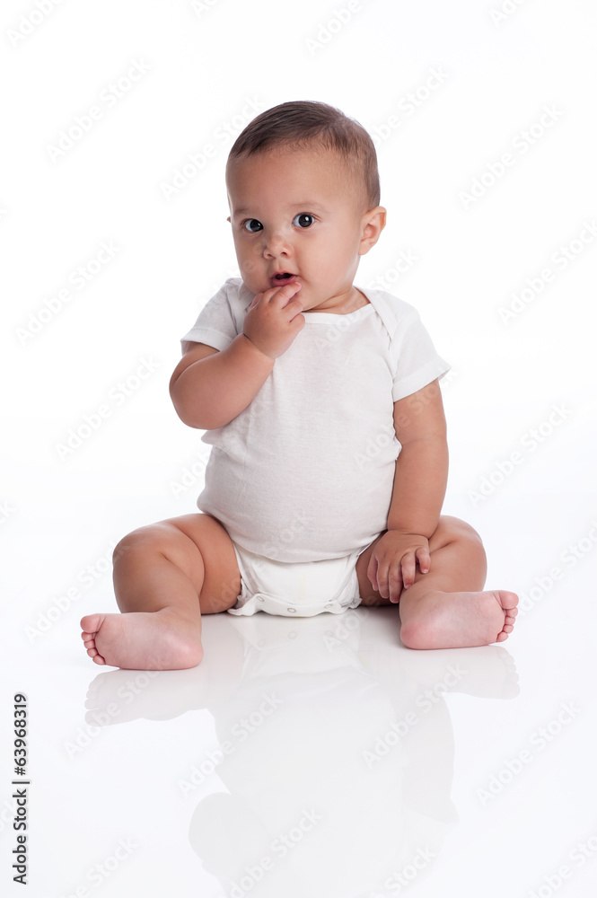 Baby Boy with a Quizzical, Contemplative Expression Baby Boy with a Quizzical, Contemplative Expression