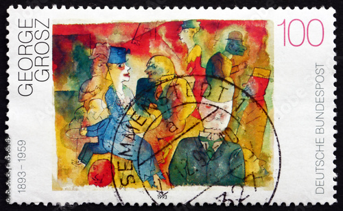 Postage stamp Germany 1993 Café, by George Grosz