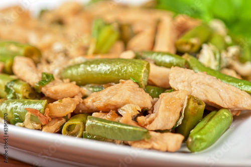 Green beans with chicken