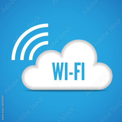 Wi-Fi cloud emblem icon