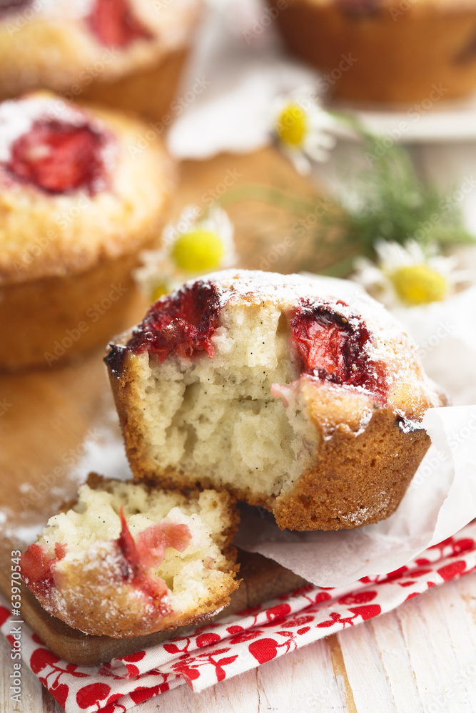 Strawberry and vanilla muffins Strawberry and vanilla muffins