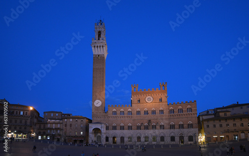 Siena bei Sonnenuntergang - Toskana Italien - Panorama