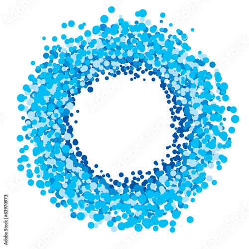 blue circle of dots
