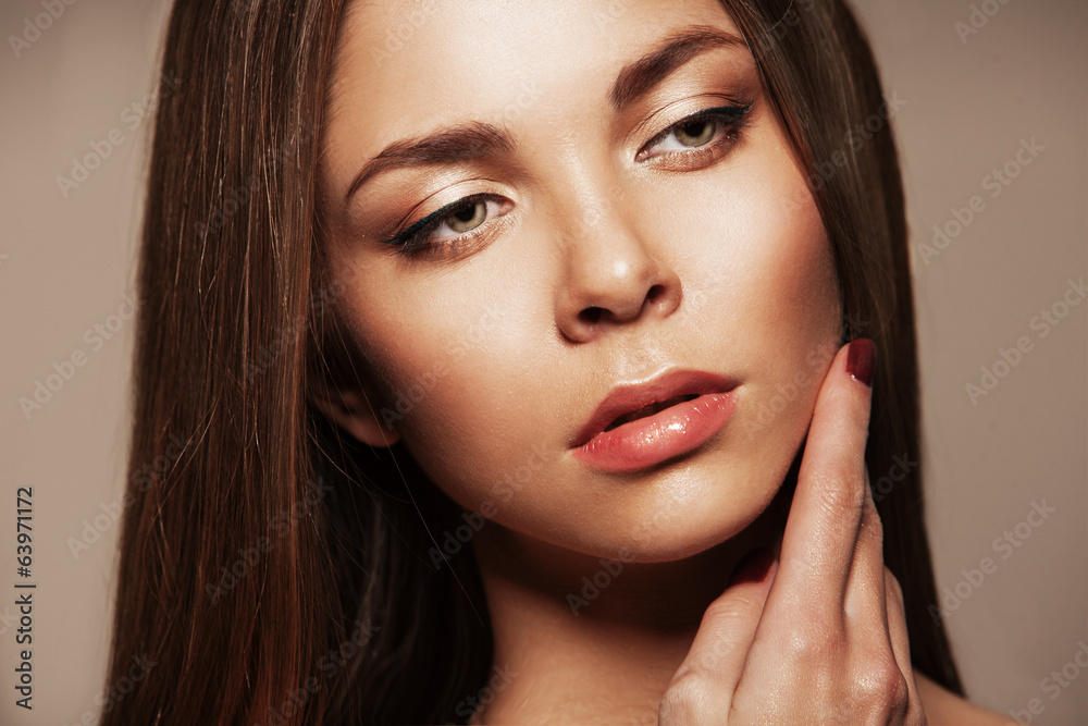 Portrait of young beautiful girl. Fashion photo Portrait of young beautiful girl. Fashion photo
