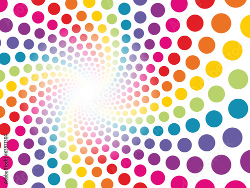 circular background made ​​up of colored dots to be lost