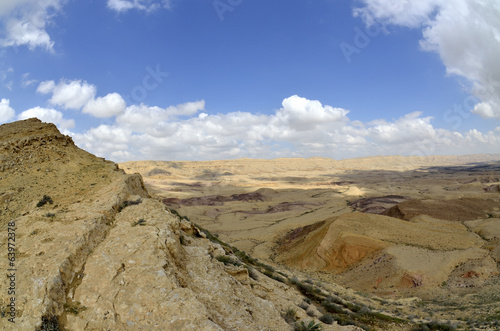 On the edge of Big Crater in Negev desert.
