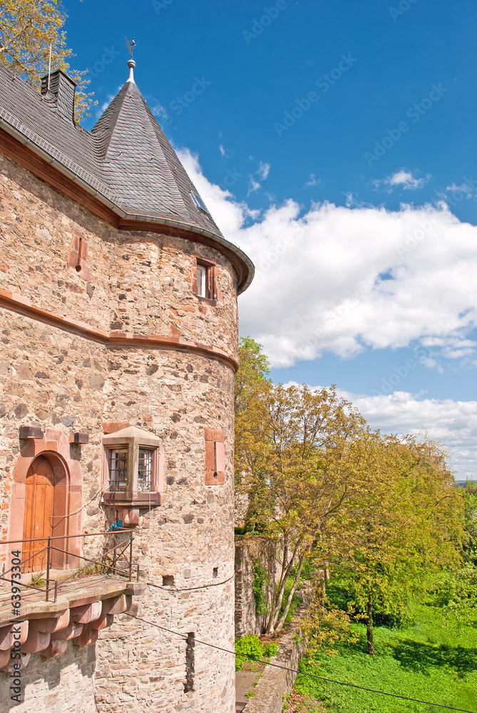 Friedberger Stadtmauer mit Turm und Hirschgraben