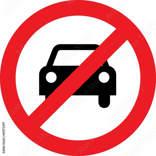 No car or no parking sign
