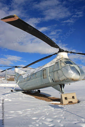 vintage military helicopter