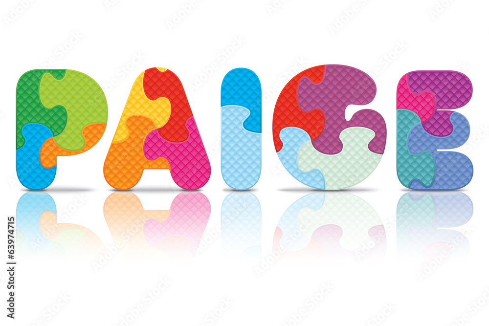 Vector PAIGE written with alphabet puzzle Vector PAIGE written with alphabet puzzle