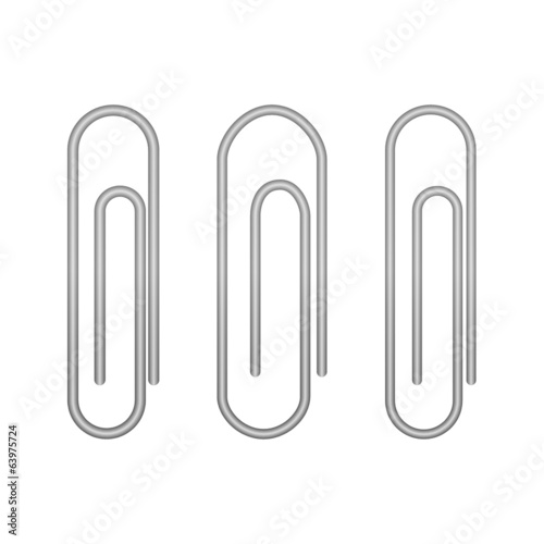 Paperclip icons on a white