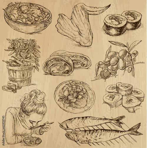 Food and Drinks around the World -vector set no. 10