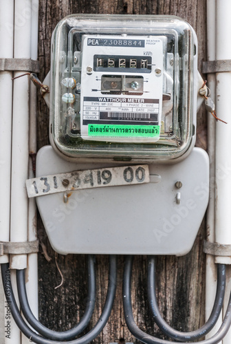 Electric meter front view