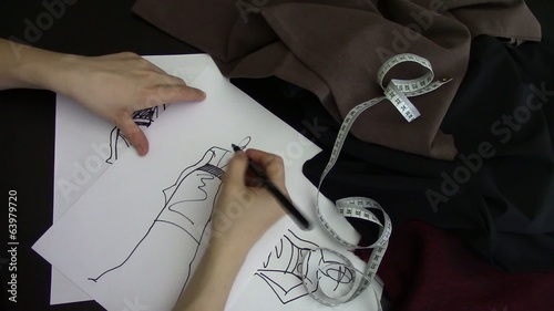 fashion designer drawing