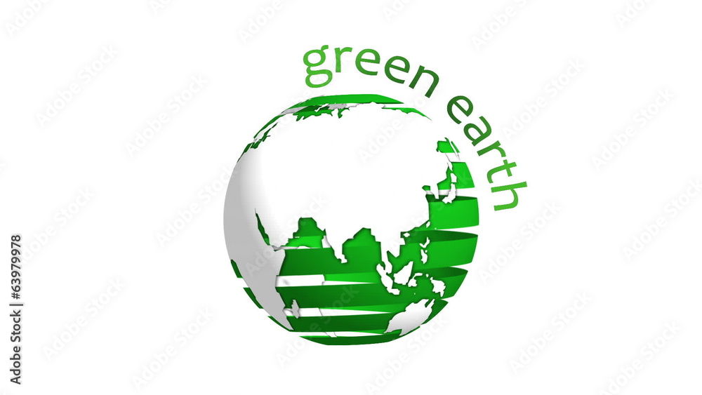 Green Earth Green Ribbon Looping Green Earth Green Ribbon Looping