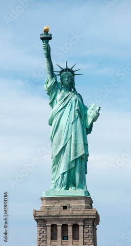 Statue of Liberty against the blue sky © naughtynut